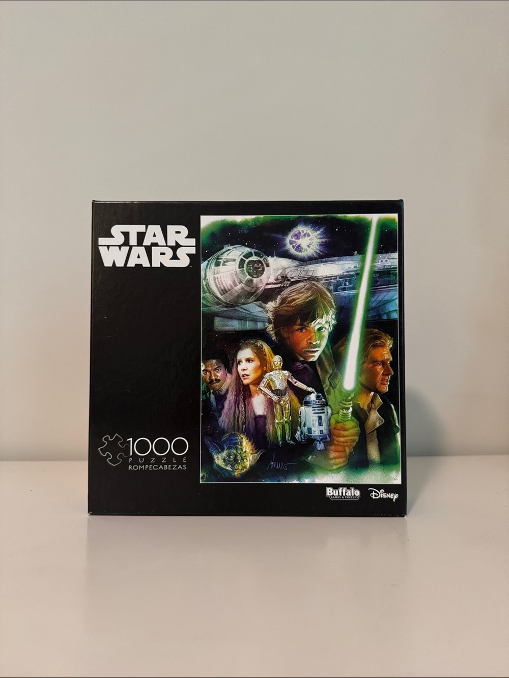 Star Wars Puzzle with Black & Green Retro Character Art